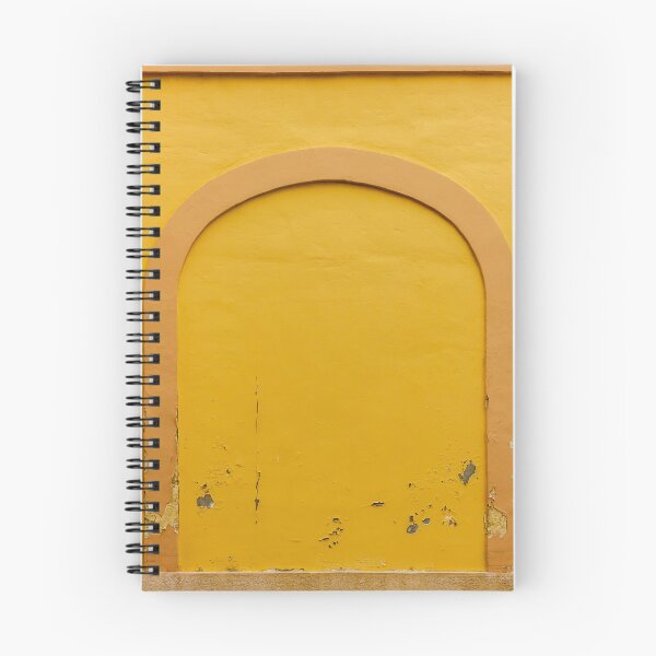 Item preview, Warm Yellow Archway On Aged Pink-Trim Wall With Weathered Texture And Soft Sunlight designed and sold by Nmallia.