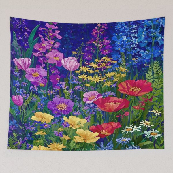Item preview, Gustav Klimt Flower Garden Vivid Seamless Flowers Vintage Floral Patterns Digital Art Illustration designed and sold by Matt_Smith.