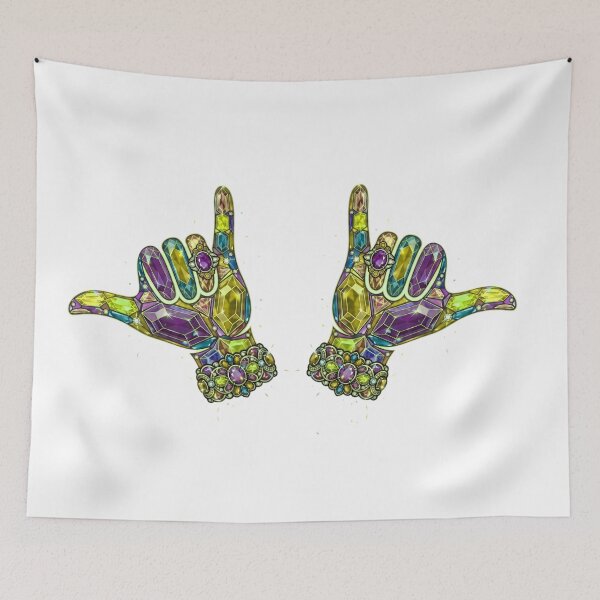 Item preview, Jeweled Symmetrical Hand Sign Graphic Illustration designed and sold by blacK1982White.