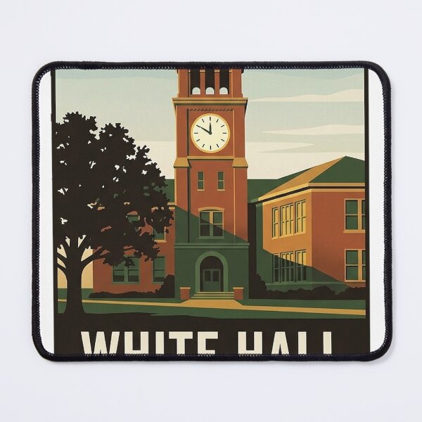 Item preview, White Hall Clock Tower Tuskegee Institute Alabama Sticker designed and sold by DetourDgn.