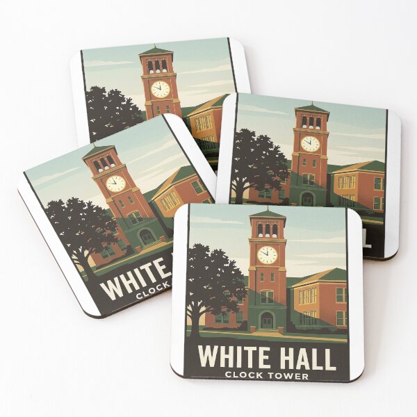 Item preview, White Hall Clock Tower Tuskegee Institute Alabama Sticker designed and sold by DetourDgn.