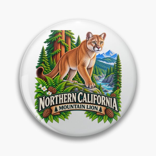 Item preview, Northern California, Mountain Lion, Redwood Wilderness designed and sold by Myra365Art.