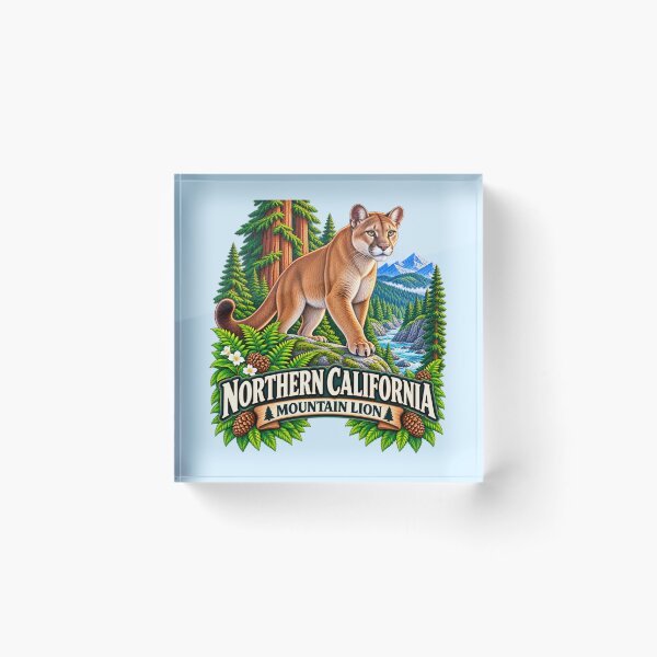 Item preview, Northern California, Mountain Lion, Redwood Wilderness designed and sold by Myra365Art.