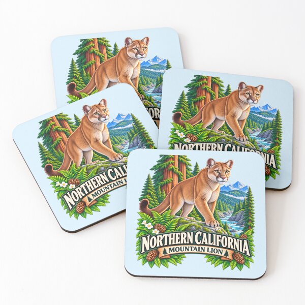Item preview, Northern California, Mountain Lion, Redwood Wilderness designed and sold by Myra365Art.