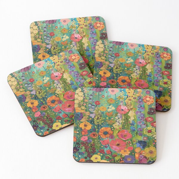 Item preview, Gustav Klimt Flower Garden Vivid Seamless Flowers Vintage Floral Patterns Digital Art Illustration designed and sold by Matt_Smith.