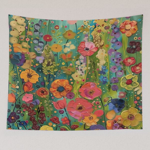 Item preview, Gustav Klimt Flower Garden Vivid Seamless Flowers Vintage Floral Patterns Digital Art Illustration designed and sold by Matt_Smith.