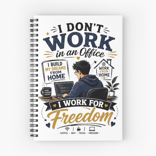 Item preview, I Don’t Work in an Office – I Work for Freedom Funny Work From Home Design designed and sold by Ramkumar2025.