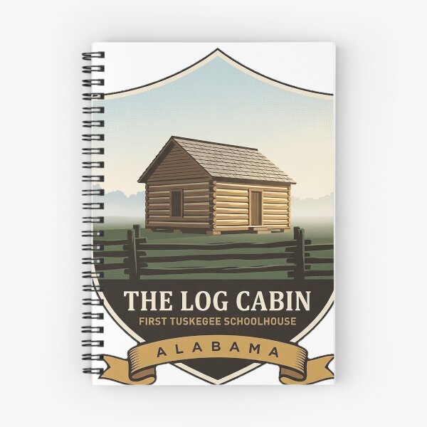 Item preview, Tuskegee Log Cabin First Schoolhouse Alabama Sticker designed and sold by DetourDgn.