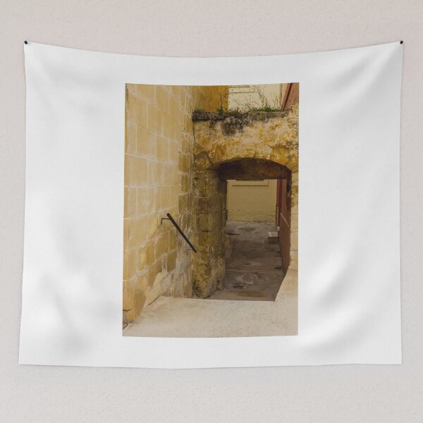 Item preview, Old Stone Archway Over Narrow Sunlit Alleyway in Historic European Passage designed and sold by Nmallia.