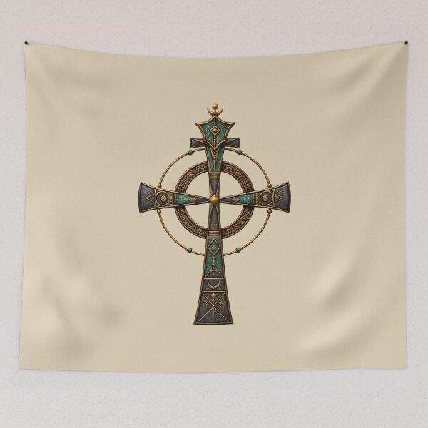 Item preview, Ancient Egyptian Symbol Design for African Spirituality - Unique Cross and Ankh Fusion designed and sold by 'VARI'.