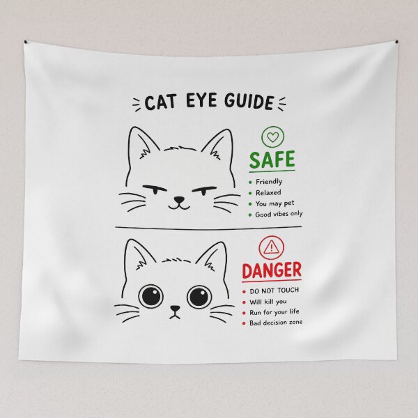 Item preview, Cat Eye Guide Funny Feline Behavior Expression designed and sold by SoyLamderma.