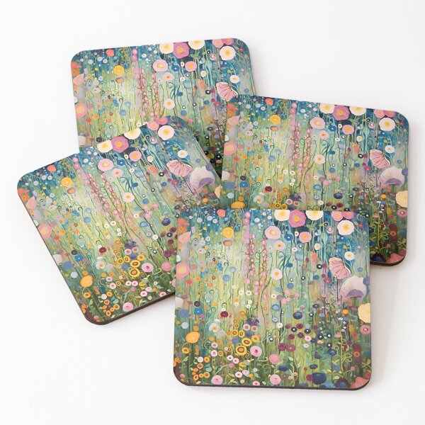 Item preview, Gustav Klimt Flower Garden Vivid Seamless Flowers Vintage Floral Patterns Digital Art Illustration designed and sold by Matt_Smith.