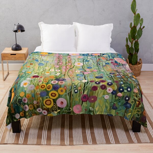 Item preview, Gustav Klimt Flower Garden Vivid Seamless Flowers Vintage Floral Patterns Digital Art Illustration designed and sold by Matt_Smith.