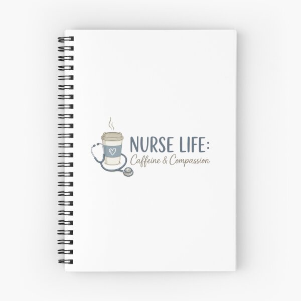 Item preview, Nurse Life Caffeine and Compassion Black and White Shirt, Vintage Line Art Stethoscope Design designed and sold by VibeTherapyArt.