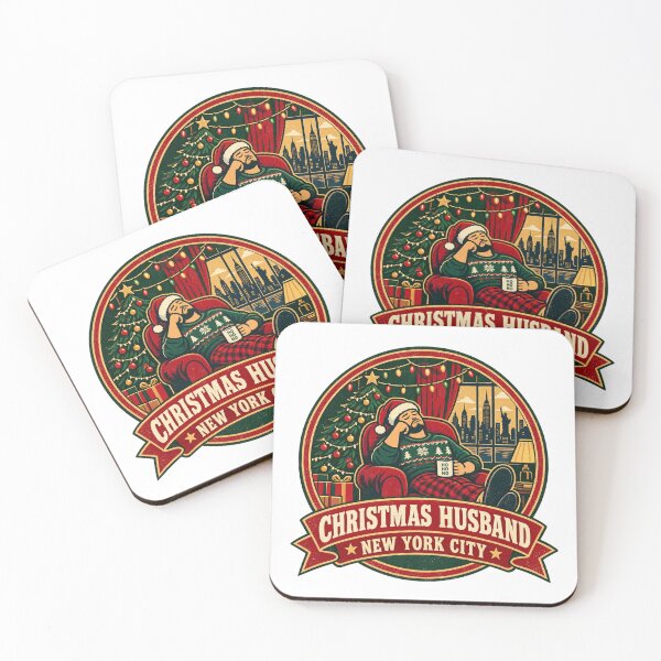 Item preview, Christmas Husband Shirt – Funny NYC Retro Holiday Badge Design designed and sold by Globalcitytees.