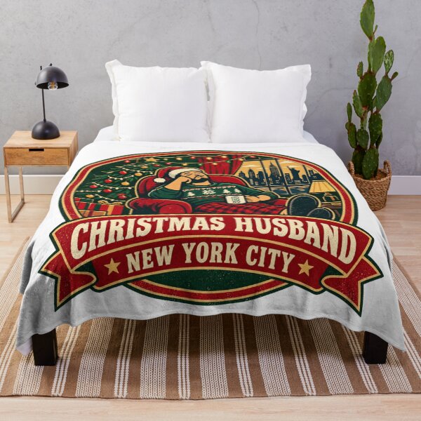 Item preview, Christmas Husband Shirt – Funny NYC Retro Holiday Badge Design designed and sold by Globalcitytees.