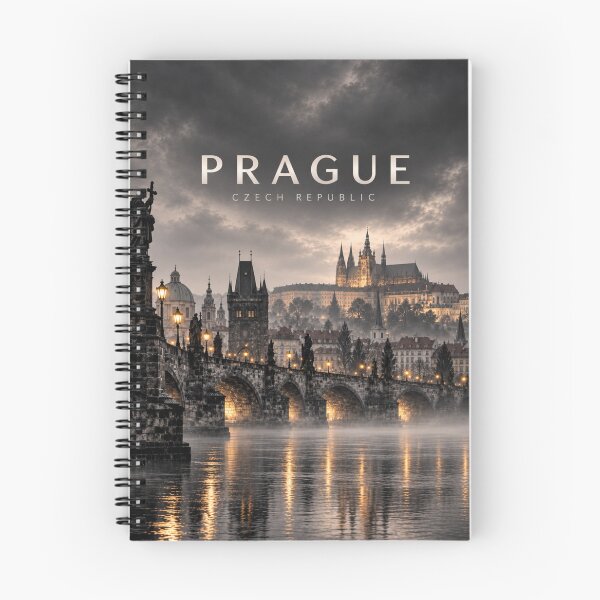 Item preview, Prague Cinematic Monochrome City Artwork designed and sold by MichaeIRellov.