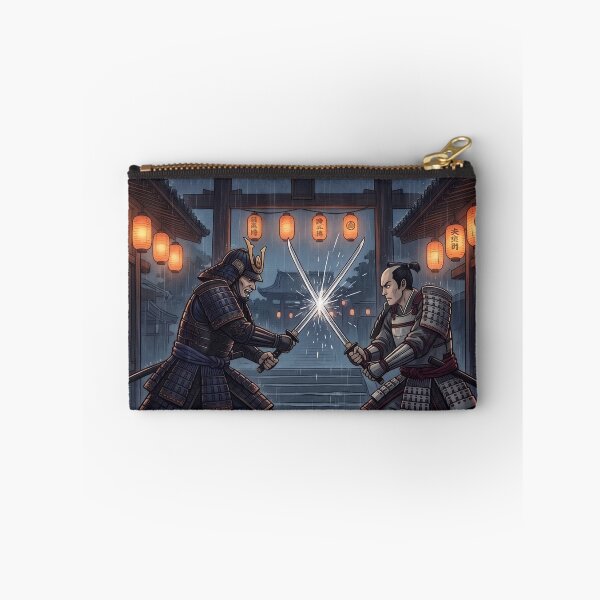Item preview, Samurai Duel Clash of Katana Blades in Rain Feudal Japan designed and sold by HappyHarmony40.