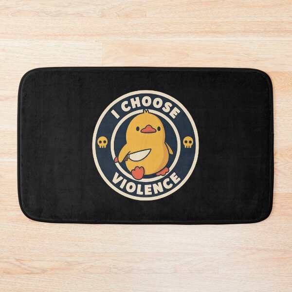 Item preview, Cute Duck With Knife I Choose Violence Emblem designed and sold by Richaeman.