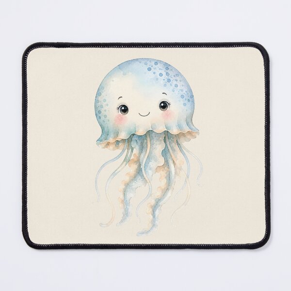 Item preview, Watercolor Jellyfish art print or sticker – Ocean Friends Collection designed and sold by SimpleUla.
