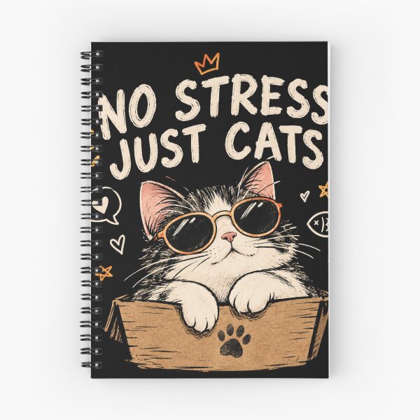 Item preview, No Stress Just Cats - Cool Sunglasses Cat in Box designed and sold by GenZFashion000.