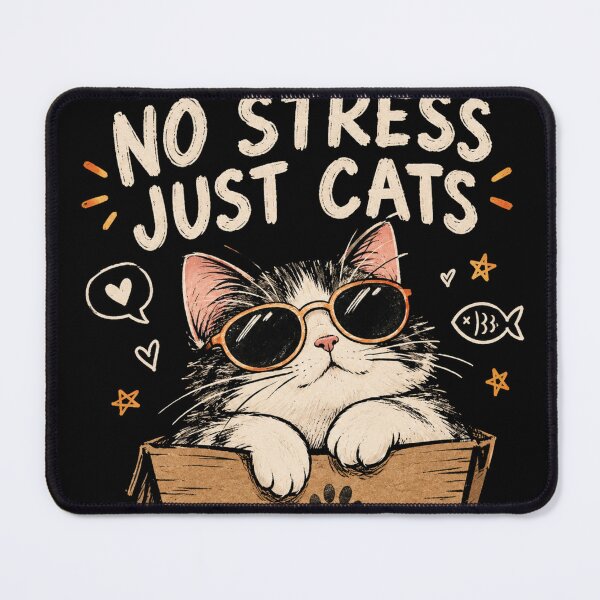 Item preview, No Stress Just Cats - Cool Sunglasses Cat in Box designed and sold by GenZFashion000.