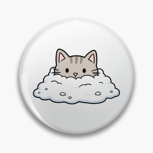 Item preview, Cute Tabby Cat Peeking From Fluffy Cloud designed and sold by SoyLamderma.