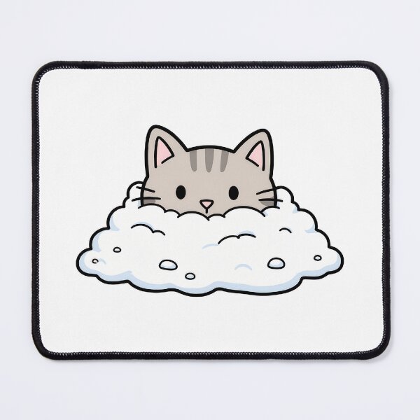 Item preview, Cute Tabby Cat Peeking From Fluffy Cloud designed and sold by SoyLamderma.