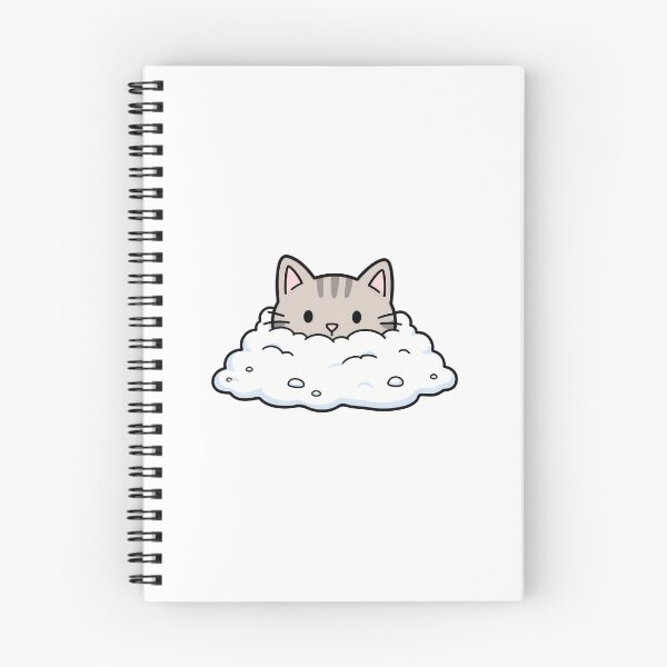 Item preview, Cute Tabby Cat Peeking From Fluffy Cloud designed and sold by SoyLamderma.