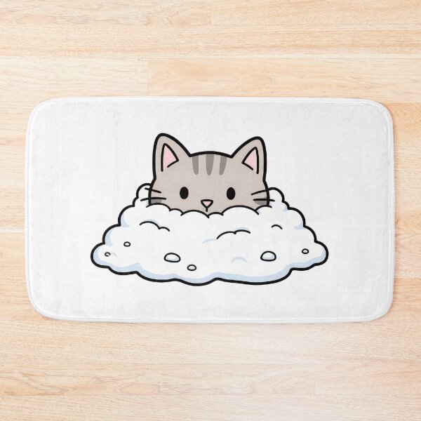 Item preview, Cute Tabby Cat Peeking From Fluffy Cloud designed and sold by SoyLamderma.
