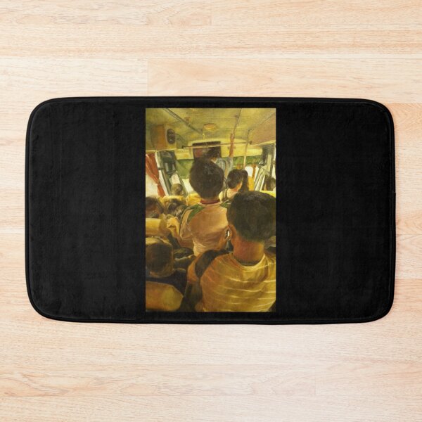 Item preview, Bus Day Classic Urban Public Transit Fine Art Painting designed and sold by Moonmorc.