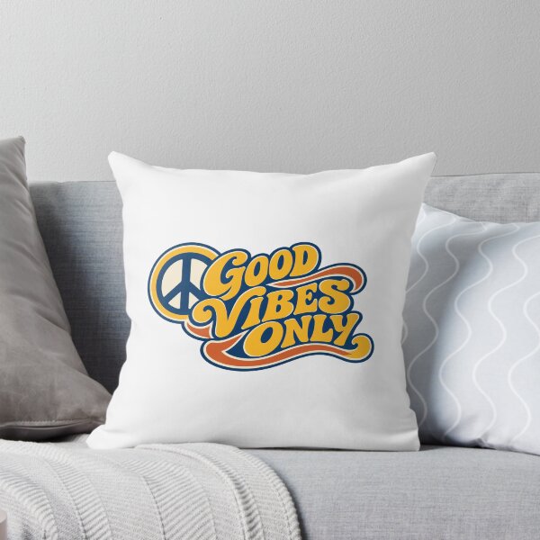 Item preview, Good Vibes Only Retro Peace Sign Typography designed and sold by Vortex Vectors.