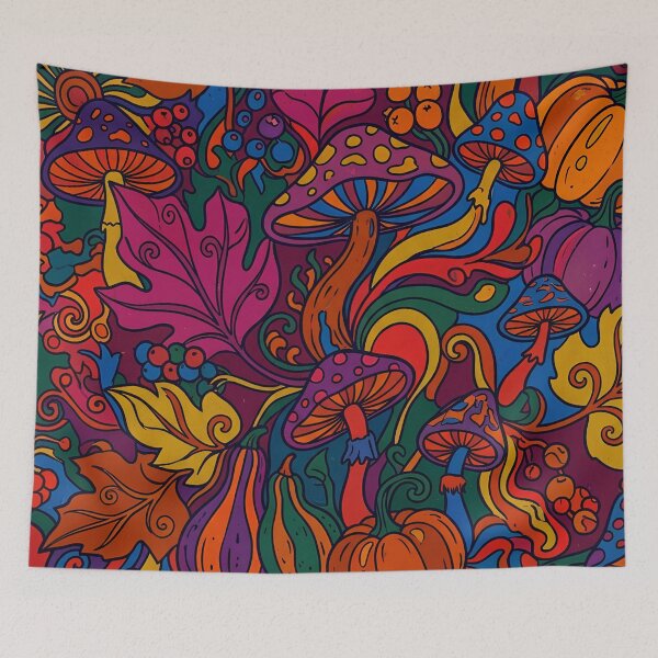 Item preview, Psychedelic Autumn Mushroom Forest Pattern designed and sold by Ivy-Triggs.