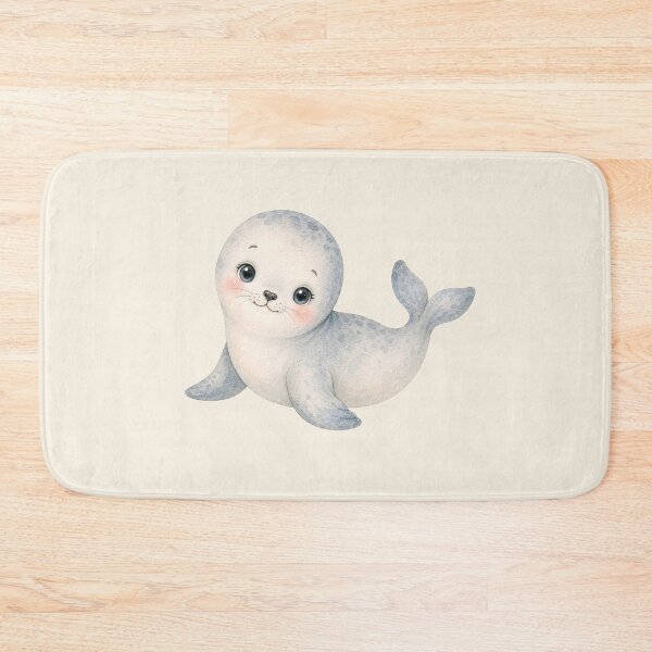 Item preview, Watercolor Harbor Seal sticker or art print - Ocean Friend Collection designed and sold by SimpleUla.
