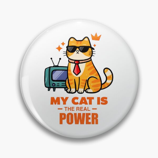 Item preview, My Cat is The Real Power Vintage Cat Retro TV designed and sold by SoyLamderma.