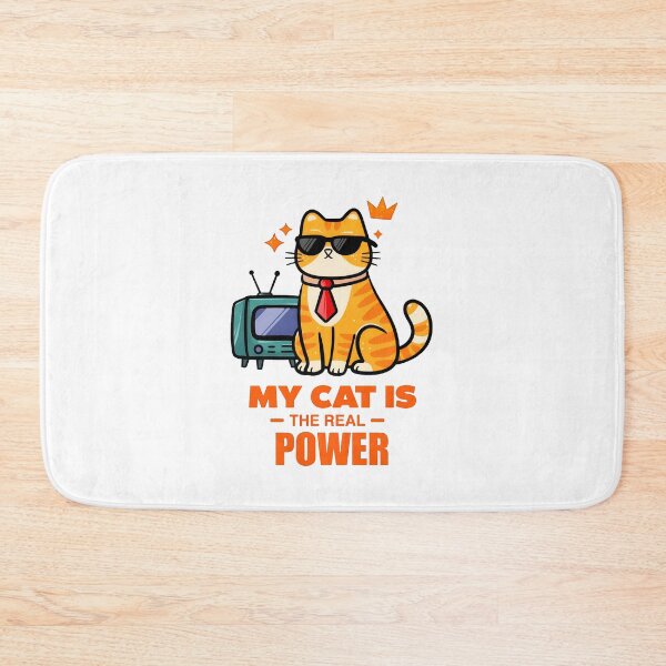 Item preview, My Cat is The Real Power Vintage Cat Retro TV designed and sold by SoyLamderma.