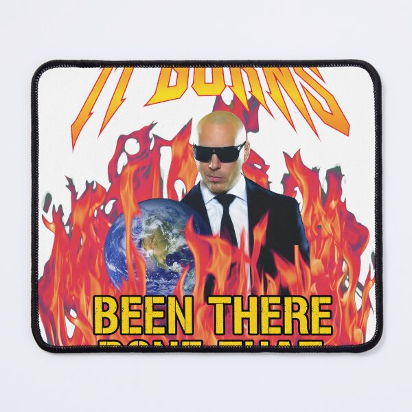 Item preview, Pitbull Burning Globe Metal Style designed and sold by ANNAERYOUYCH.