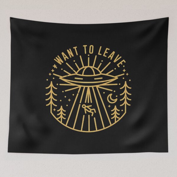 Item preview, UFO Abduction Escape Emblem Line  designed and sold by Richaeman.