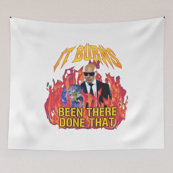 Item preview, Pitbull Burning Globe Metal Style designed and sold by ANNAERYOUYCH.