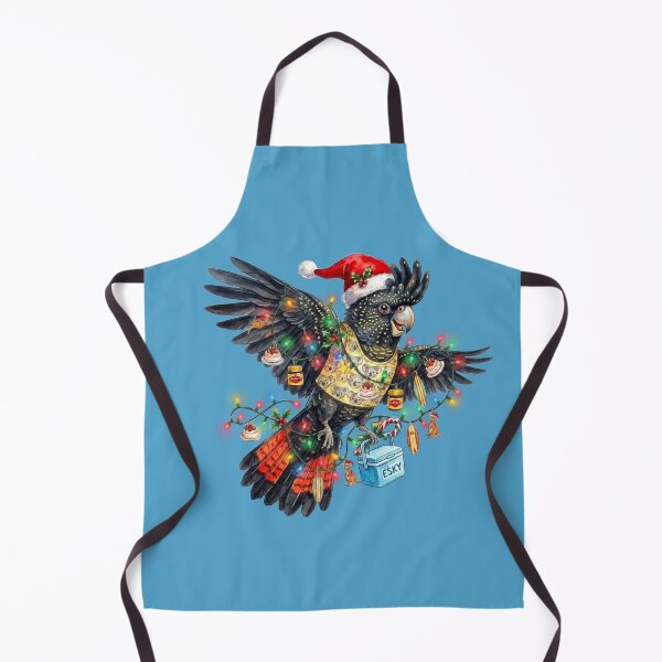 Item preview, Cute Black Cockatoo Christmas – Red Tailed Cockatoo Beach Holiday Art designed and sold by Wennebabs.