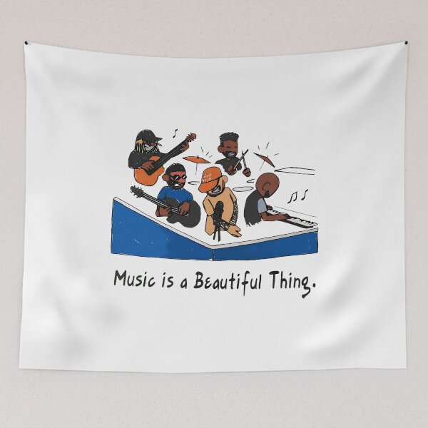 Item preview, Cartoon Band Music is a Beautiful Thing Tee designed and sold by Dalaysia98.