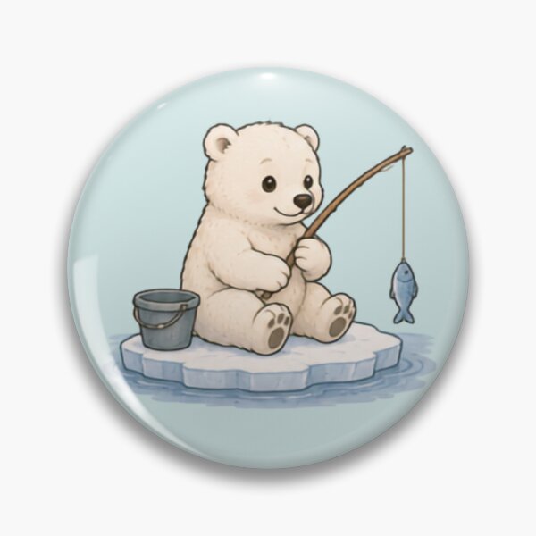 Item preview, Little Fisherman Polar Bear designed and sold by MellowMunchkins.