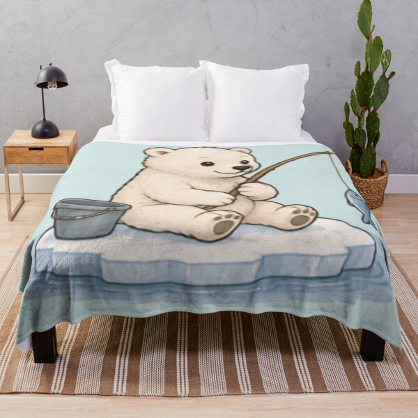 Item preview, Little Fisherman Polar Bear designed and sold by MellowMunchkins.