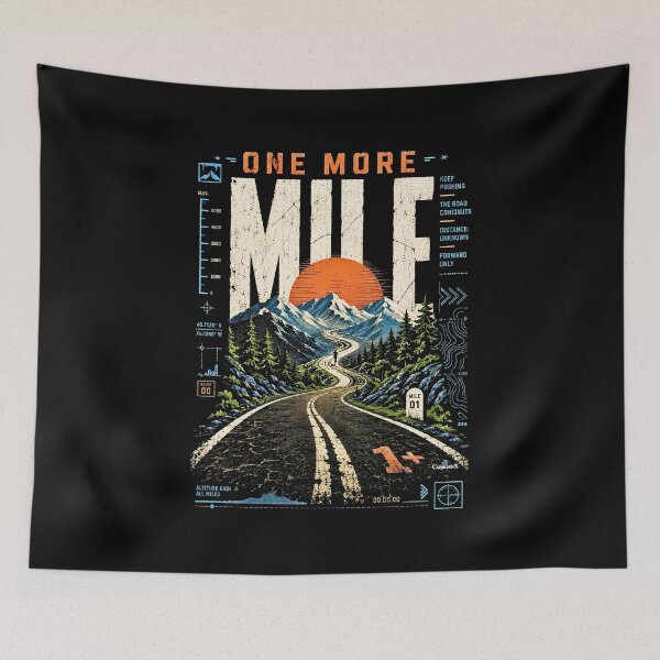 Item preview, One More Mile Running Adventure designed and sold by EvergreenPark - Tee Studio.