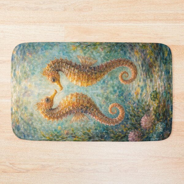 Item preview, Seahorse Painting – Tropical Seahorses and Sea Life designed and sold by GalleryKauffeld.