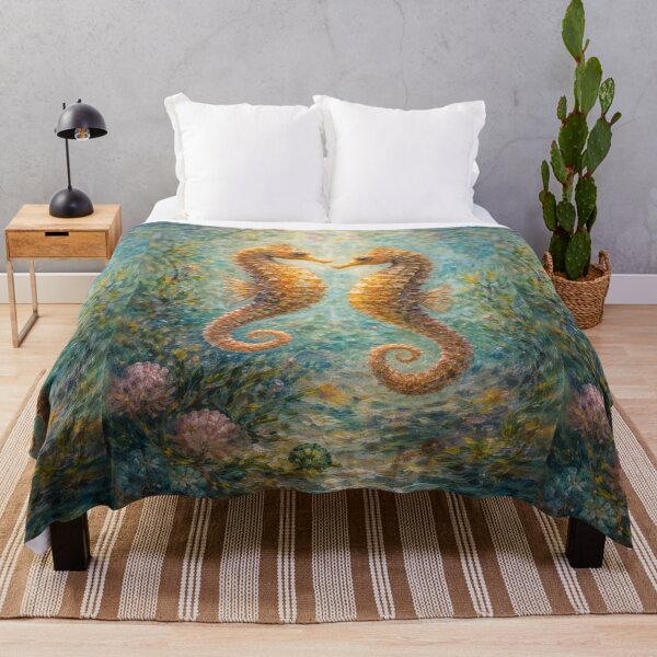 Item preview, Seahorse Painting – Tropical Seahorses and Sea Life designed and sold by GalleryKauffeld.