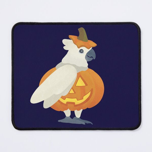 Item preview, Illustration of a Cockatoo dressed like a Halloween Pumpkin designed and sold by FandomizedRose.
