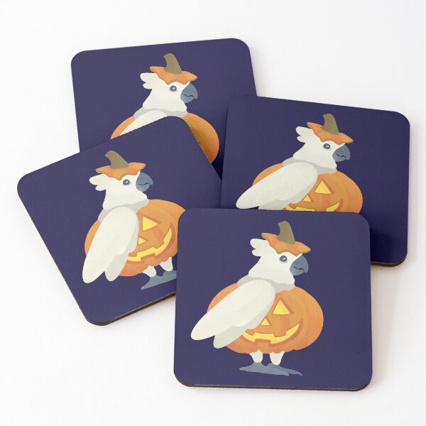 Item preview, Illustration of a Cockatoo dressed like a Halloween Pumpkin designed and sold by FandomizedRose.