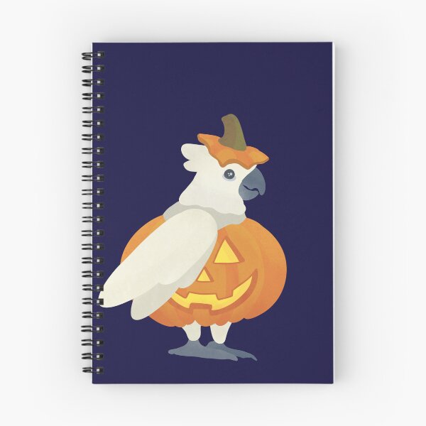 Item preview, Illustration of a Cockatoo dressed like a Halloween Pumpkin designed and sold by FandomizedRose.