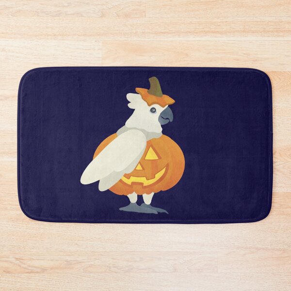Item preview, Illustration of a Cockatoo dressed like a Halloween Pumpkin designed and sold by FandomizedRose.